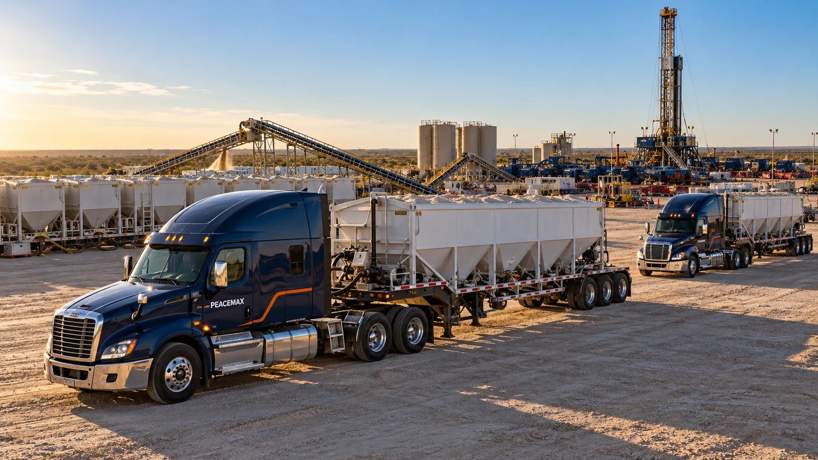 Conceptual PEACEMAX oilfield logistics operation